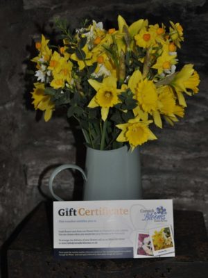 Flowers and a gift voucher