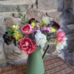 A Spring Posy of yellow Narcissi, Sweet William in mixed colours, blue Scillas and mixed colour Tulips. Vase not included.