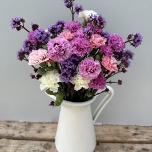 A jug of Scented Pinks & Verbena