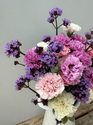 Pinks & Verbena close up
